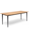 Hillerstorp havebord i aluminium og teak træ 210 x 90 cm - Mørkegrå/Teak