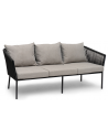 Hillerstorp havesofa i aluminium og olefin B180 cm - Mørkegrå/Gråbeige