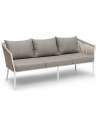 Hillerstorp havesofa i aluminium og olefin B180 cm - Hvid/Beige