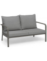 Hillerstorp havesofa i aluminium og olefin B140 cm - Sand/Grå