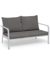 Hillerstorp havesofa i aluminium og olefin B140 cm - Hvid/Gråbeige