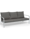 Hillerstorp havesofa i aluminium og olefin B205 cm - Hvid/Gråbeige