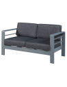 Lounge havesofa i aluminium og polyester B144 cm - Mørkegrå/Mørkegrå