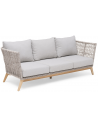 Hillerstorp havesofa i teak træ og polyrattan B208 cm - Teak/Beige