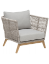 Hillerstorp lounge havestol i teak træ og polyrattan B90 cm - Teak/Beige