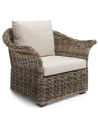 Hillerstorp havestol i rattan og polyester B98 cm - Beige/Gråbeige