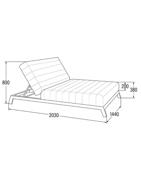 Dobbelt solseng solvogn daybed Havemøbler