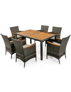 spisebordssæt udendørs havemøbler havebord med havestole polyrattan