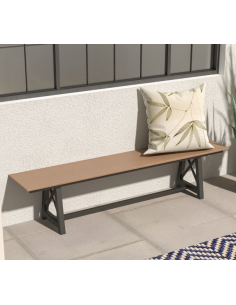 havebænk træ sort havemøbler bænk haven 2