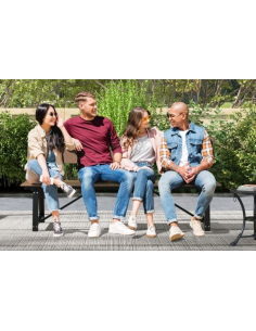 havebænk træ sort havemøbler bænk haven 2