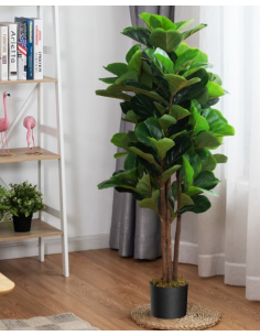kunstigt kunstige træer ficus lyrata violinfigen figentræ indendørs figenplante 2