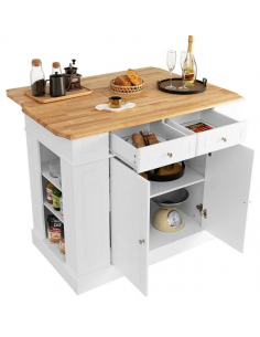 køkkenø i træ serveringsvogn køkkenvogn 2