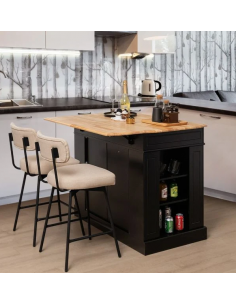 køkkenø i træ serveringsvogn køkkenvogn 2