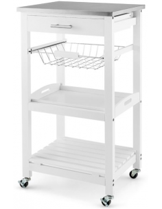 køkkenø på hjul i træ serveringsvogn køkkenvogn