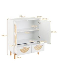 køkken skænk i træ hvid 2