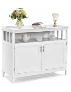 køkken skænk i træ hvid