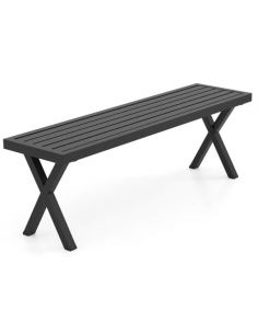 havebænk sort havemøbler bænk haven