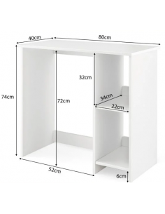 skrivebord computerbord hvid 2