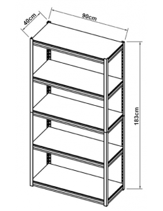 bogreol reol stue soveværelse kontor entre badeværelse stålreol 2