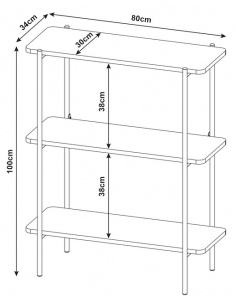 bogreol reol stue soveværelse kontor entre badeværelse stålreol 2