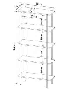 bogreol reol stue soveværelse kontor entre badeværelse stålreol 2
