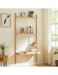 vægreol væghylde hylde væghængt soveværelse kontor 2