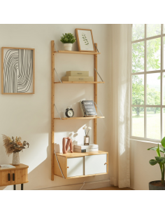 vægreol væghylde hylde væghængt soveværelse kontor 2