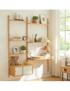 vægreol væghylde hylde væghængt soveværelse kontor 2