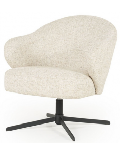 lænestol loungestol beige moderne nordisk design skandinavisk drejefod drejefunktion