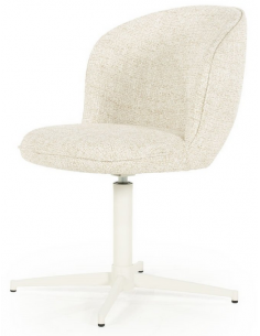 spisebordsstol med drejefod drejefunktion beige 2