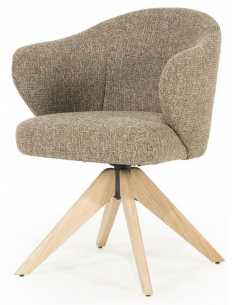 spisebordsstol med armlæn og drejefod drejefunktion eg egetræ træ moderne nordisk design skandinavisk