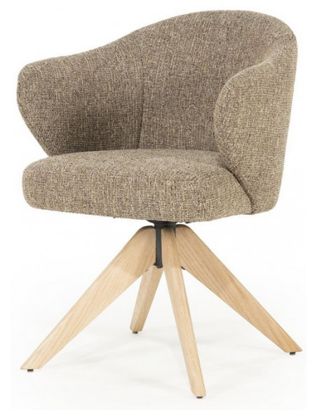 spisebordsstol med armlæn og drejefod drejefunktion eg egetræ træ moderne nordisk design skandinavisk