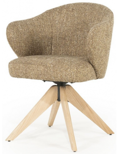 spisebordsstol med armlæn og drejefod drejefunktion eg egetræ træ moderne nordisk design skandinavisk