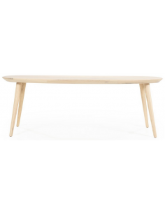 Spisebord egetræ eg træ ovalt ovale