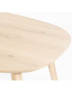 Spisebord egetræ eg træ ovalt ovale 2