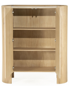 vitrineskab vitrine eg egetræ træ marmor 2