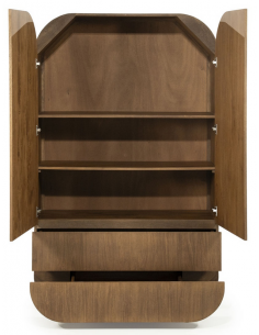 vitrineskab vitrine træ brun 2