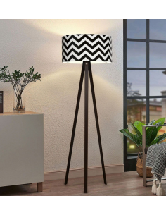 Gulvlampe træ tripod trefod 2