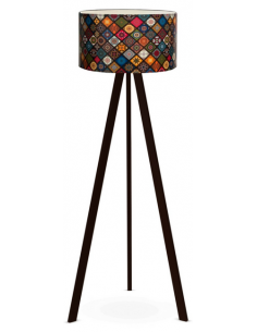 Gulvlampe træ tripod trefod