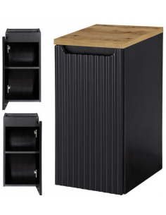 skab vægskab til badeværelset sort eg