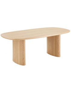 ovalt spisebord træ