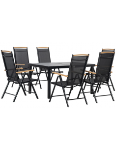 spisebordssæt udendørs havemøbler havebord med havestole polyrattan positionsstole