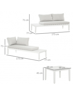 loungesæt havemøbler havesofa loungesofa til haven terrassen 2