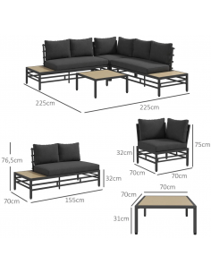 loungesæt havemøbler havesofa loungesofa til haven terrassen 2