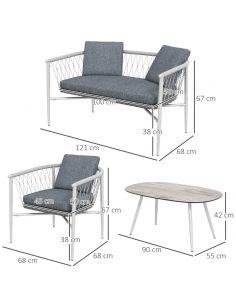 loungesæt havemøbler loungestol havestole udendørsmøbler havesofa 2