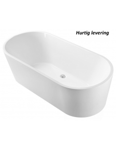 fritstående badekar i hvid akryl 170 180 fristående ovalt voksne