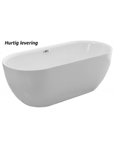 fritstående badekar i hvid akryl 170 180 fristående ovalt voksne