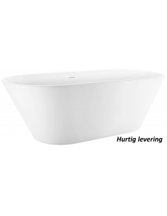 fritstående badekar i hvid akryl 160 170 fristående ovalt voksne