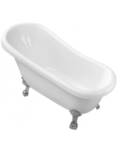 fritstående badekar på løvefødder i hvid akryl 150 fristående voksne børn 2