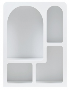 moderne reol opbevaring stuemøbler hvid